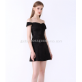 Wedding Party Dresses Off-shoulder Black Short Dress Factory